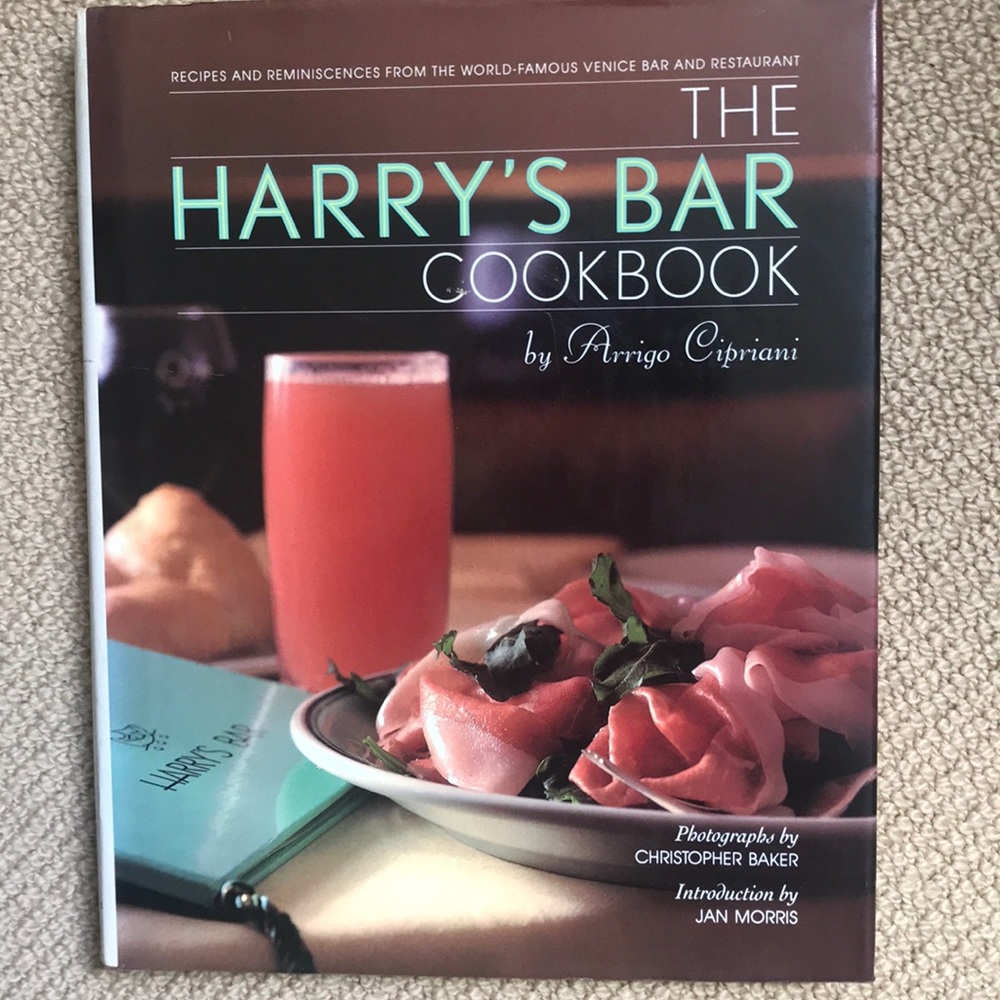 The Harry’s Bar Cookbook, recipes & illustrations.